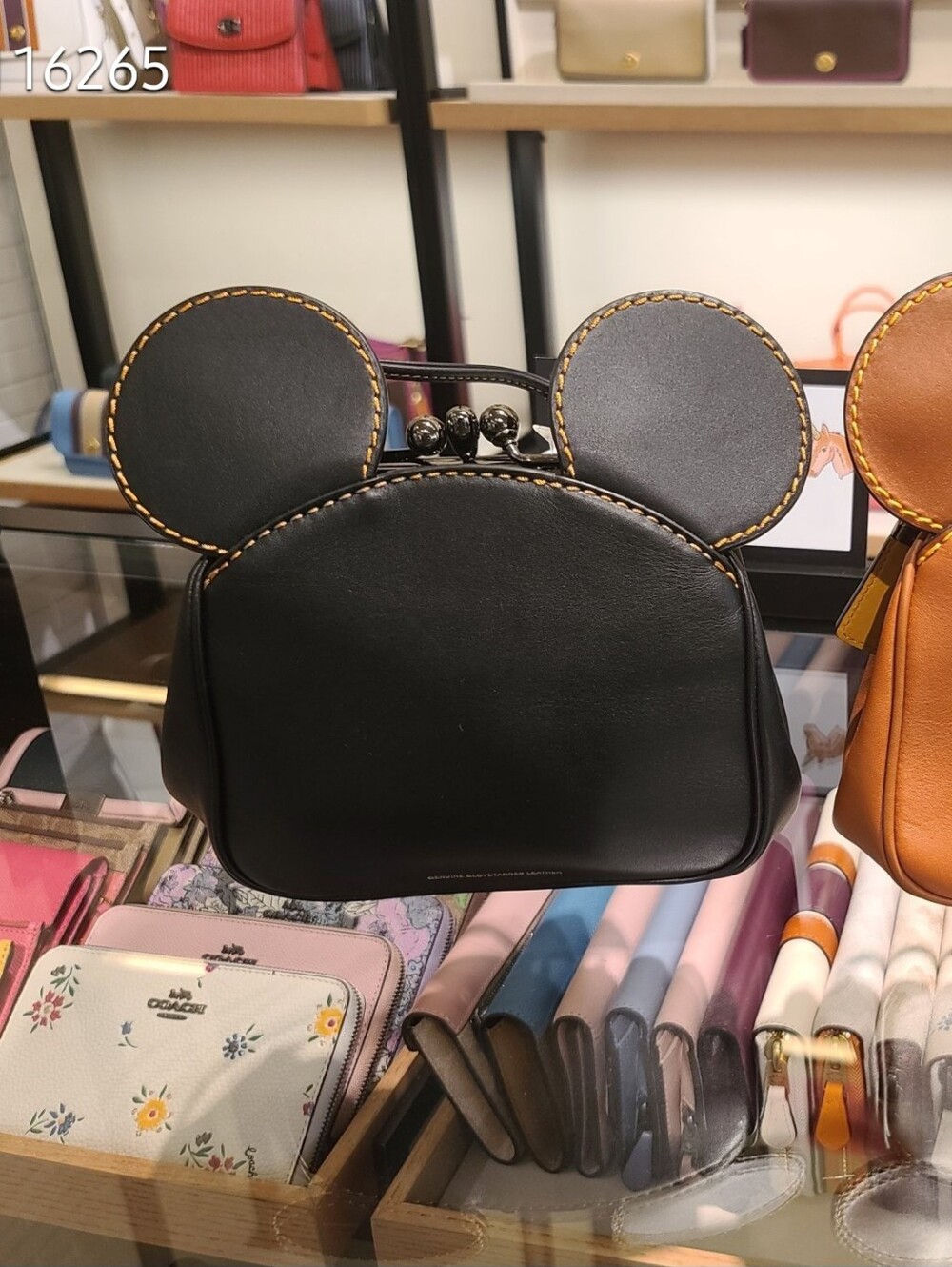 Coach Mickey Kisslock Black Leather Mini Bag - Picture 2 of 13